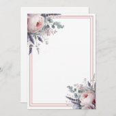 Peonies and Lavender Einladung (Vorne/Hinten)
