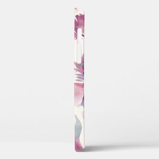 Peonies Aquarell: nahtlos blühender Hintergrund. Case-Mate iPhone Hülle (Rückseite / Links)