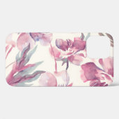 Peonies Aquarell: nahtlos blühender Hintergrund. Case-Mate iPhone Hülle (Rückseite (Horizontal))