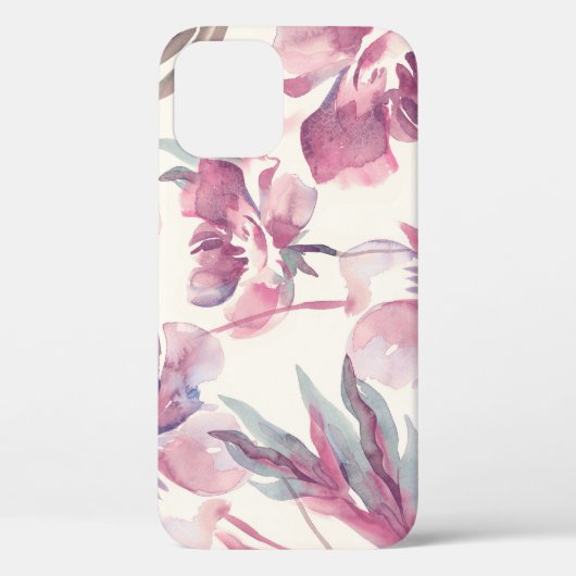 Peonies Aquarell: nahtlos blühender Hintergrund. Case-Mate iPhone Hülle (Rückseite)