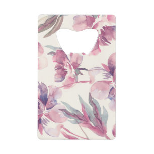 Peonies Aquarell: nahtlos blühender Hintergrund. Geldbeutel Flaschenöffner