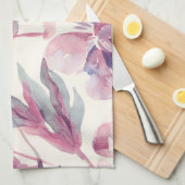 Peonies Aquarell: nahtlos blühender Hintergrund. Geschirrtuch (Viertel Falte)