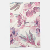 Peonies Aquarell: nahtlos blühender Hintergrund. Geschirrtuch (Vertikal)
