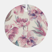 Peonies Aquarell: nahtlos blühender Hintergrund. Ornament Aus Glas (Rückseite)