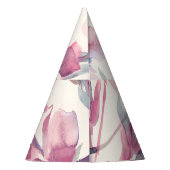 Peonies Aquarell: nahtlos blühender Hintergrund. Partyhütchen (Rückseite)