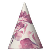 Peonies Aquarell: nahtlos blühender Hintergrund. Partyhütchen (Rechts)