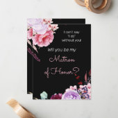 "Peonies are my Matron of Ehre"-Vorschlag Mitteilungskarte (Vorderseite/Rückseite Beispiel)