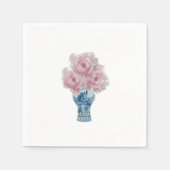 Peonies Blue und White Ginger Jar Serviette (Vorderseite)