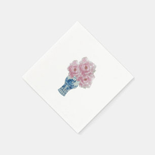 Peonies Blue und White Ginger Jar Serviette