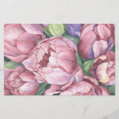 Peonies - Brautparty-Beratung und Wünsche Briefpapier (Rückseite)