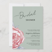 Peonies Bridal Dusche Einladung (Vorderseite)