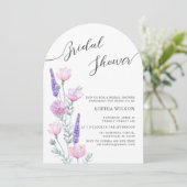 Peonies Bridal Dusche Einladung (Stehend Vorderseite)