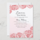 Peonies Bridal Dusche Einladung (Vorderseite)