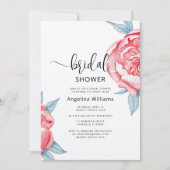 Peonies Bridal Dusche Einladung (Vorderseite)