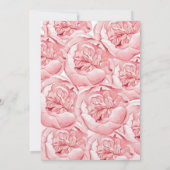 Peonies Bridal Dusche Einladung (Rückseite)