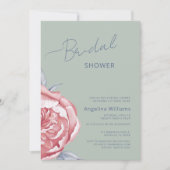 Peonies Bridal Dusche Einladung (Vorderseite)