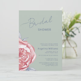 Peonies Bridal Dusche Einladung