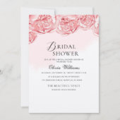 Peonies Bridal Dusche Einladung (Vorderseite)