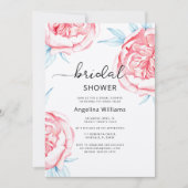 Peonies Bridal Dusche Einladung (Vorderseite)