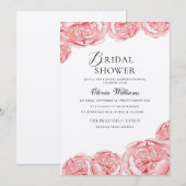 Peonies Bridal Dusche Einladung (Vorne/Hinten)