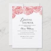 Peonies Bridal Dusche Einladung (Vorderseite)