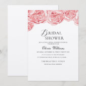 Peonies Bridal Dusche Einladung (Vorne/Hinten)