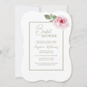 Peonies Bridal Dusche Einladung (Vorderseite)