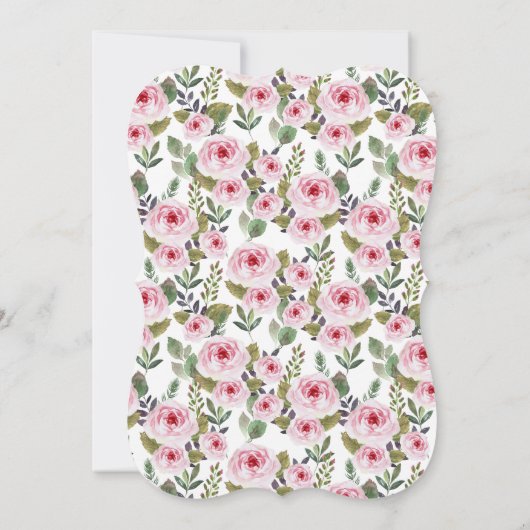 Peonies Bridal Dusche Einladung (Rückseite)