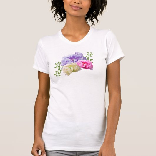 Peonies Bright Floral Bouquet T - Shirt (Vorderseite)