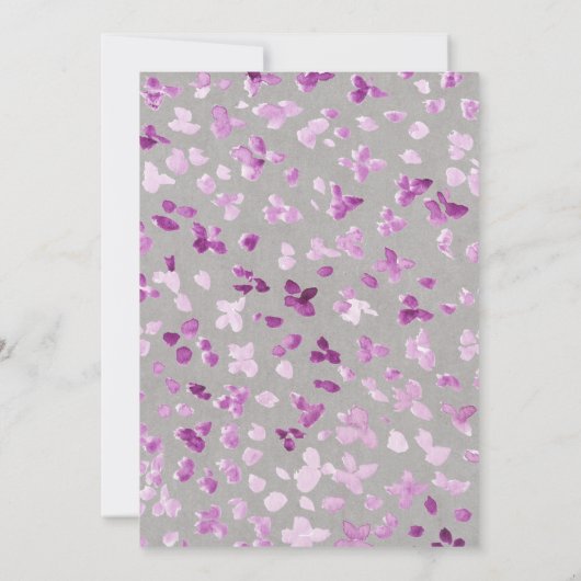 Peonies & Bunny Birthday Party Einladung (Rückseite)