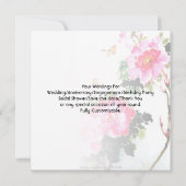 Peonies & Butterflies/All-Occasion Custom Invites Einladung (Rückseite)