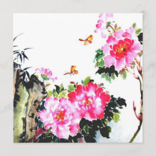 Peonies & Butterflies/All-Occasion Custom Invites Einladung