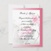 Peonies & Butterflies/Hochzeit des doppelten Glück Einladung (Rückseite)