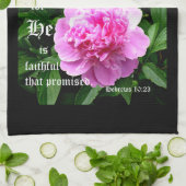 Peonies by Pearl with Hebrews 10:23 Geschirrtuch (Gefaltet)