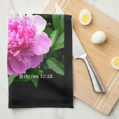 Peonies by Pearl with Hebrews 10:23 Geschirrtuch (Viertel Falte)