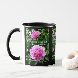Peonies by Pearl with Hebrews 10:23 Tasse
