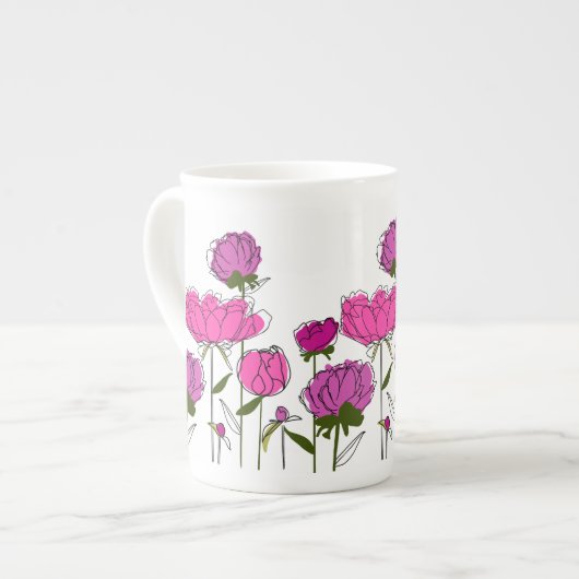 Peonies China Tasse (Vorderseite Links)