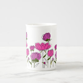 Peonies China Tasse