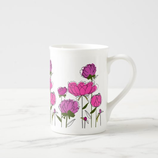 Peonies China Tasse (Rechts)