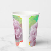 Peonies Colorful Paper Cups Pappbecher (Rechts)