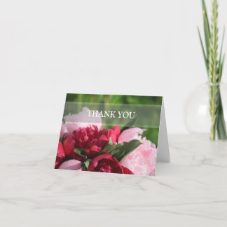 Peonies Dankeschön Dankeskarte