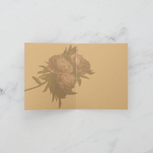 Peonies Dankeskarte (Innenseite)
