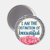 Peonies Definition der schönen Ermutigung Magnet (Vorderseite/Rückseite)