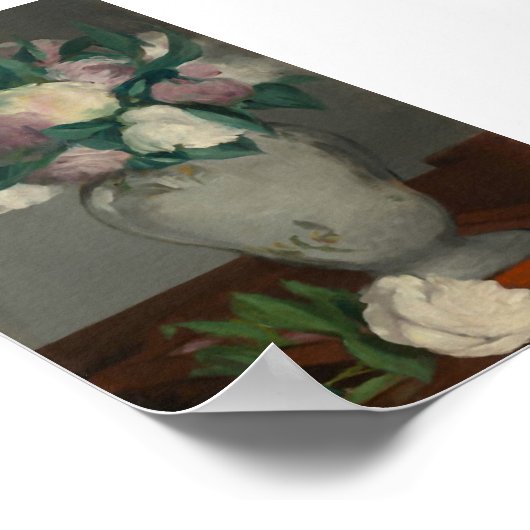 Peonies, Édouard Manet Poster (Ecke)
