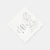 Peonies elegante Blume Corner Napkins Serviette (Ecke)