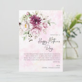 Peonies eleganter Muttertag Feiertagskarte (Stehend Vorderseite)