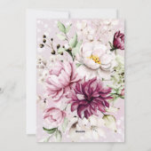 Peonies elegantes Foto Muttertag Feiertagskarte (Rückseite)