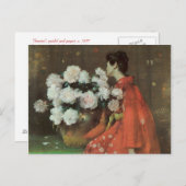 Peonies Fine Art Postcard Postkarte (Vorne/Hinten)