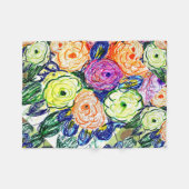 Peonies Fleece Blanket, kleine 76,2 x 101,6 cm (Vorderseite (Horizontal))