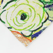 Peonies Fleece Blanket, kleine 76,2 x 101,6 cm (Ecke)